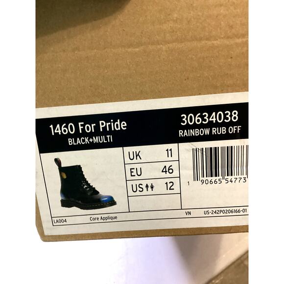 Dr. Martens Black Leather Combat Boots - Picture 4 of 4